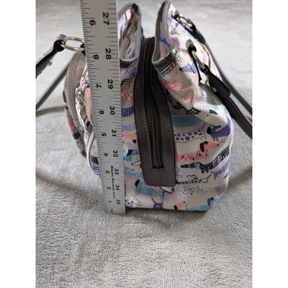 Lily Bloom Maggie Satchel Dachshund Dog Print Pastel Retired - Picture 12 of 15